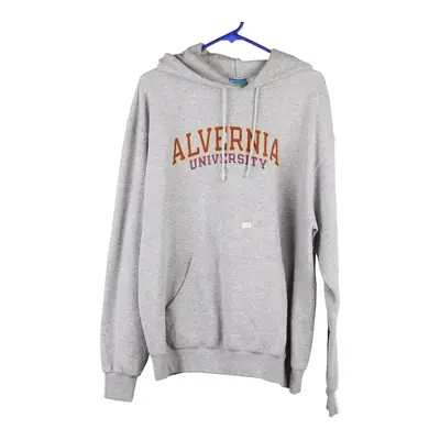 Alvernia University Champion College Hoodie - Large Grey Cotton