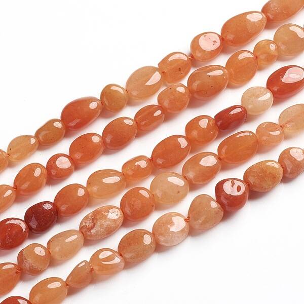 Natural Red Aventurine Beads Strands