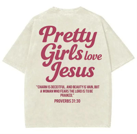 Pretty Girls love Jesus 2025 Shirt, Christian t shirts, Vintage I Love Jesus Shirt, Menswear Top Underwear Tshirt Cotton Poly...