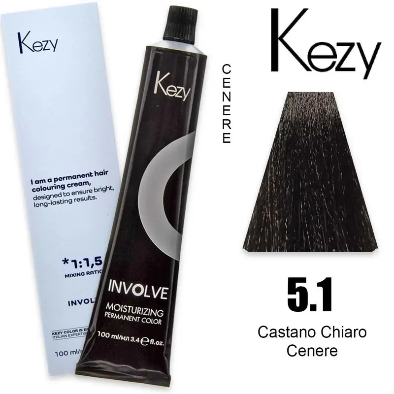 Kezy involve color 100 ml light brown ash 5.1