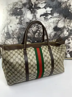 Pre-owned GUCCI canvas Tote Bags Boston 45 Duffle Bag