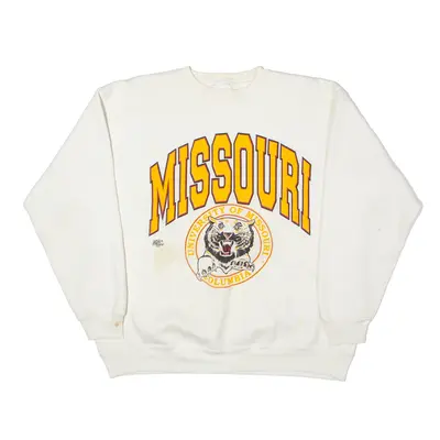 TULTEX Missouri University Sweatshirt White 90s Mens L