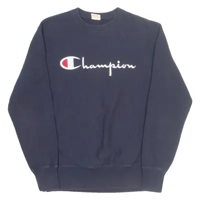 CHAMPION REVERSE WEAVE Mens Sweatshirt Blue Crew Neck M