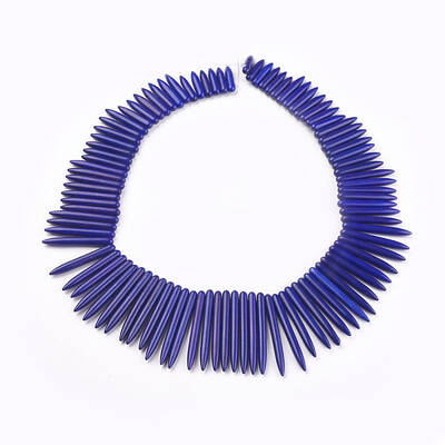 Synthetic Turquoise Graduated Spike Beads Strands