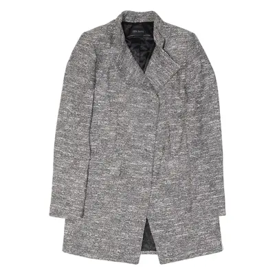 ZARA Basic Overcoat Jacket Grey Womens XS