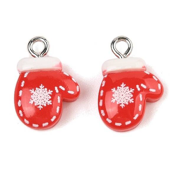 Christmas Theme Opaque Resin Pendants