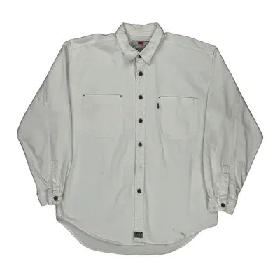 Levis Denim Shirt - Large White Cotton