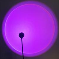 USB Powered 7 Colors LED Selfie Light, Portable USB Selfie Ambient Light, LED Sunset Projector Night Light, Selfie Background...