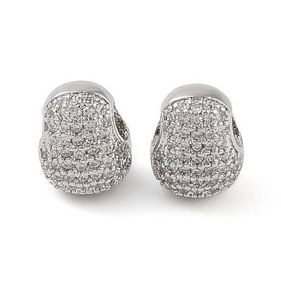 Brass Micro Pave Clear Cubic Zirconia Pendants