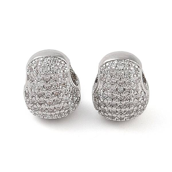 Brass Micro Pave Clear Cubic Zirconia Pendants