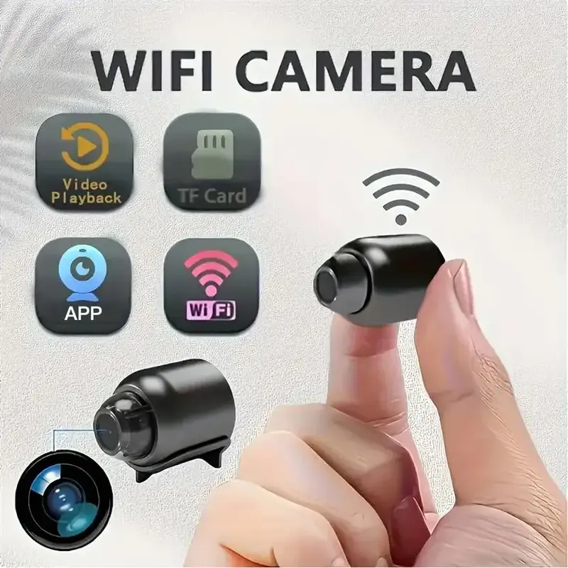Mini WiFi Smart Camera, 1080P HD Video Recording Camera, USB Powered Security Camera for Home, Office & Car Monitoring