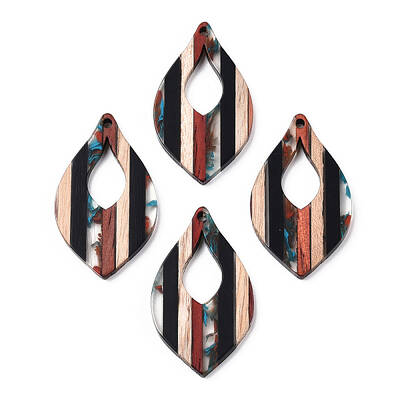 Resin & Walnut Wood Pendants