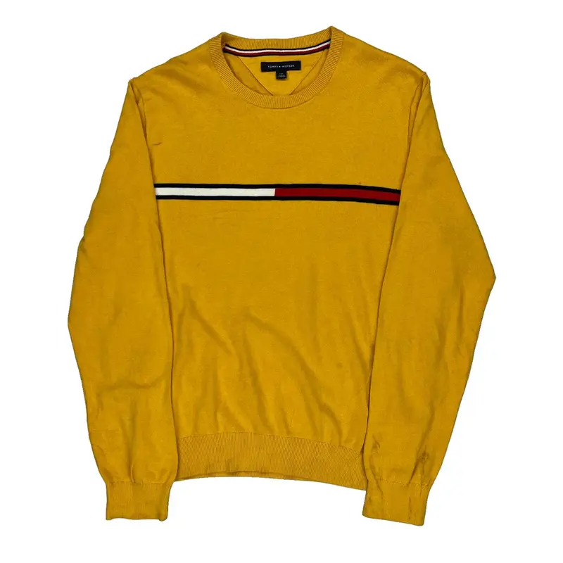 Tommy Hilfiger Jumper - Large Yellow Cotton