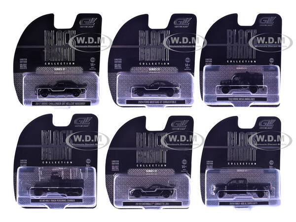 Black Bandit Series 31 6 piece Set 1/64 Diecast Model Cars by Greenlight