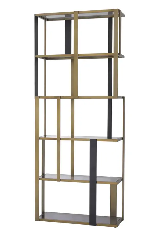 Brass 5 Shelf Display Cabinet | Eichholtz Clio