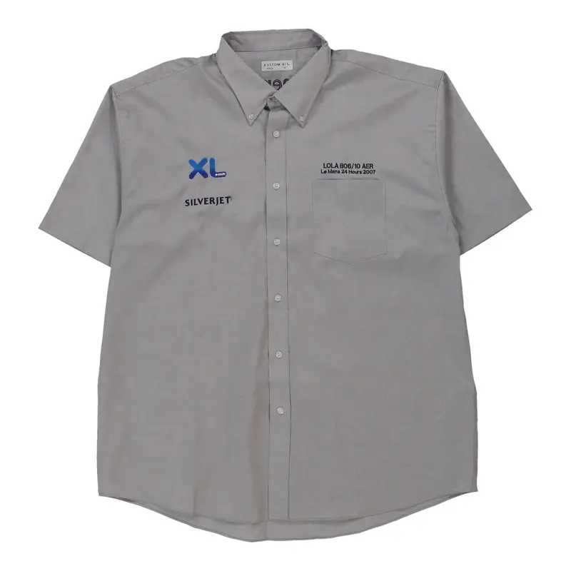 Le Mans 24Hrs 2007 Size 19 Kustom Kit Short Sleeve Shirt - 3XL Grey Cotton
