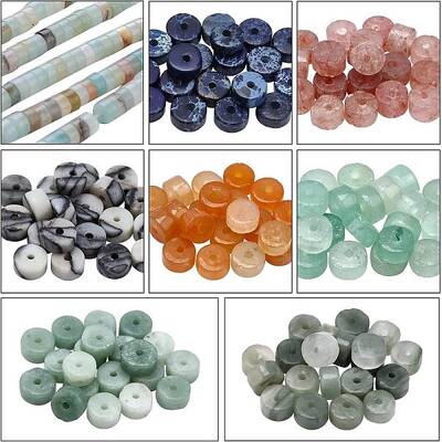 160Pcs 8 Style Natural Mixed Gemstone Beads