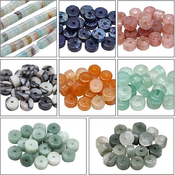 160Pcs 8 Style Natural Mixed Gemstone Beads