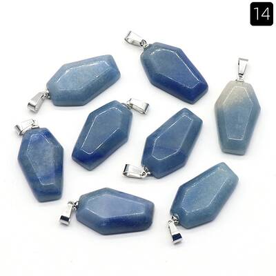 Dyed & Heated Natural Blue Aventurine Pendants