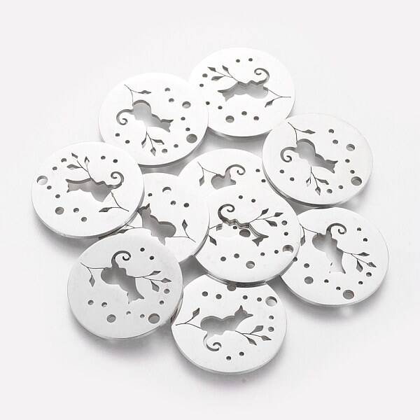 Non-Tarnish 304 Stainless Steel Kitten Pendants