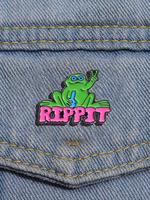 Cute Frog & Letter Design Brooch, Fashion Alloy Brooch Pin for Clothes, Creative Personalized Badge for Daily Clothing Decor