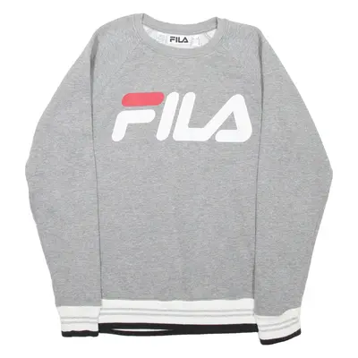FILA Womens Sweatshirt Grey Crewneck UK 12