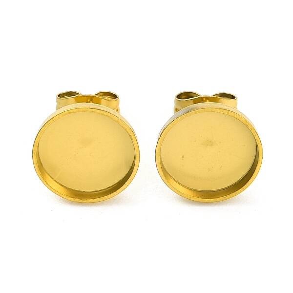 Ion Plating(IP) 304 Stainless Steel Stud Earring Findings