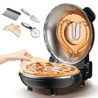 【US 2025 Deals for You Days】pizza maker Electric pizza oven outdoor and indoor portable, 12-Inch pizza stone heats to 800...