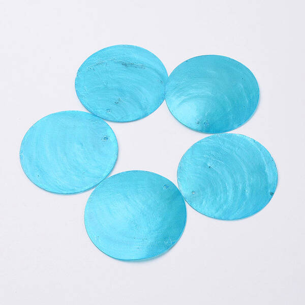 Dyed Freshwater Capiz Shell Big Pendants