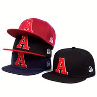 Unisex 3D Letter A Embroidered Hip Hop Hat Outdoor Adjustable Sunscreen Leisure Hat Travel Tourism Beach Vacation
