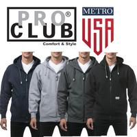 PRO CLUB Men's Heavy Weight Zipper Sweater - Hoodie - Menswear Cotton Pocket Jacket Fleece Soft Fleece Soft Fleece Soft Day P...