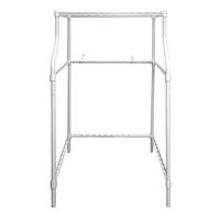 Magic Chef Compact Adjustable Powder Coat Metal Laundry Drying Rack Stand, White Room Shelf