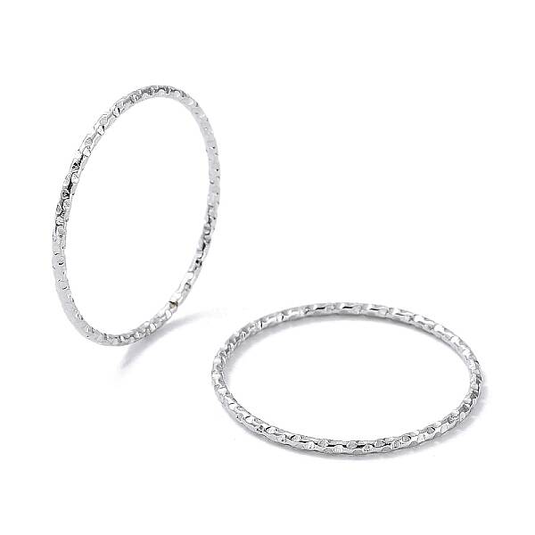Non-Tarnish 304 Stainless Steel Textured Finger Rings