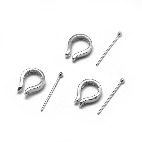 Anti-Tarnish Rhodium Plated 925 Sterling Silver Pendant Bails