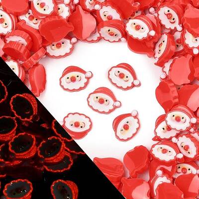 Christmas Theme Luminous Resin Cabochons