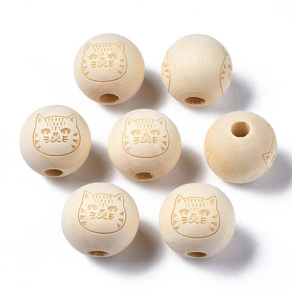 Unfinished Natural Wood European Beads