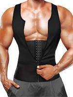 Men's Zipper Neoprene Sauna Vest, Sweat Sauna Vest, Slimming Body Shaper, Sports Adjustable Waist Trainer Belt with Zipper, W...