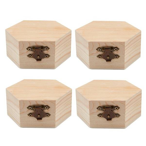 Unfinished Pine Wood Jewelry Box