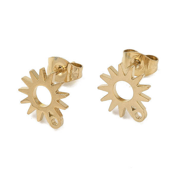 Ion Plating(IP) 304 Stainless Steel Stud Earring Findings