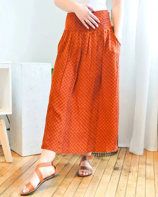 Pivoting Maxi Skirt - Upcycled - Wholesale | Size: S/M M/L (4 2) | Color: Fall Colours