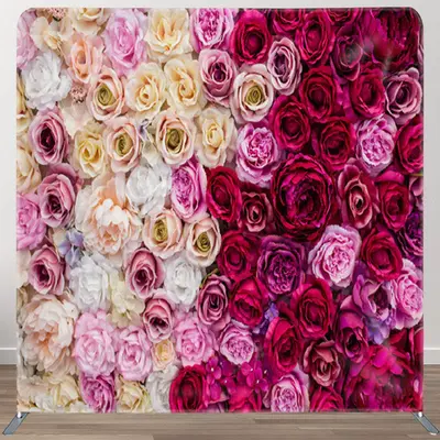 Aperturee Warm Romantic Colorful Roses Valentines Day Backdrop - Aperturee