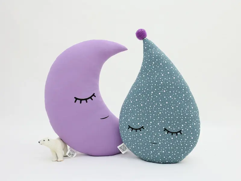 Mustard, Teal or Plum Raindrop Pillow