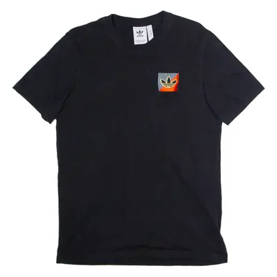 ADIDAS ORIGINALS Mens T-Shirt Black Crew Neck S