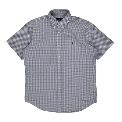 Ralph Lauren Checked Shirt - Large Blue Cotton