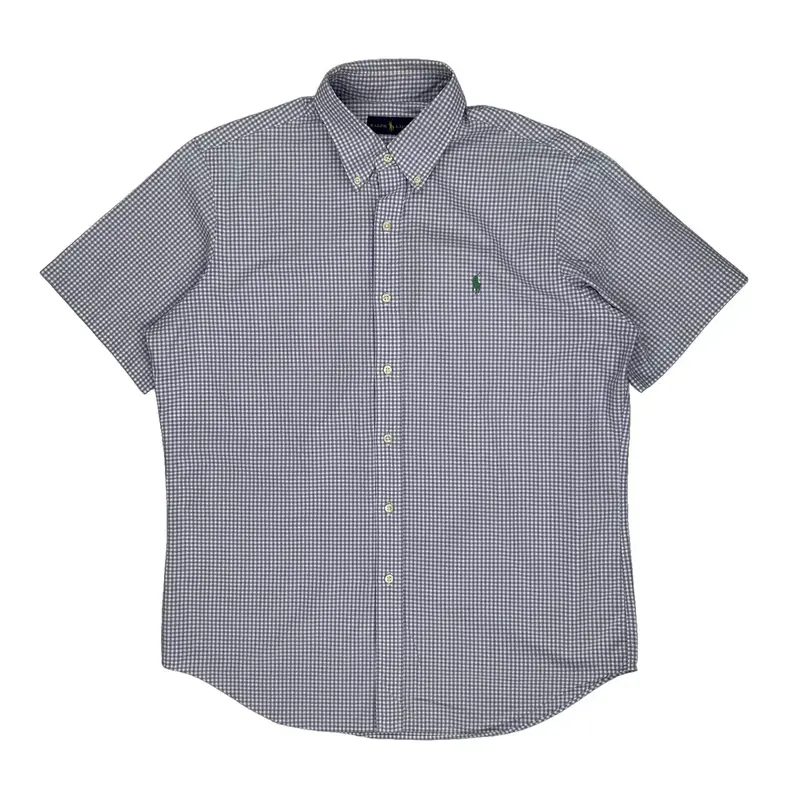 Ralph Lauren Checked Shirt - Large Blue Cotton