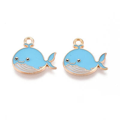 Marine Animals Alloy Enamel Pendants