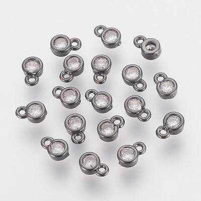 Brass Cubic Zirconia Charms