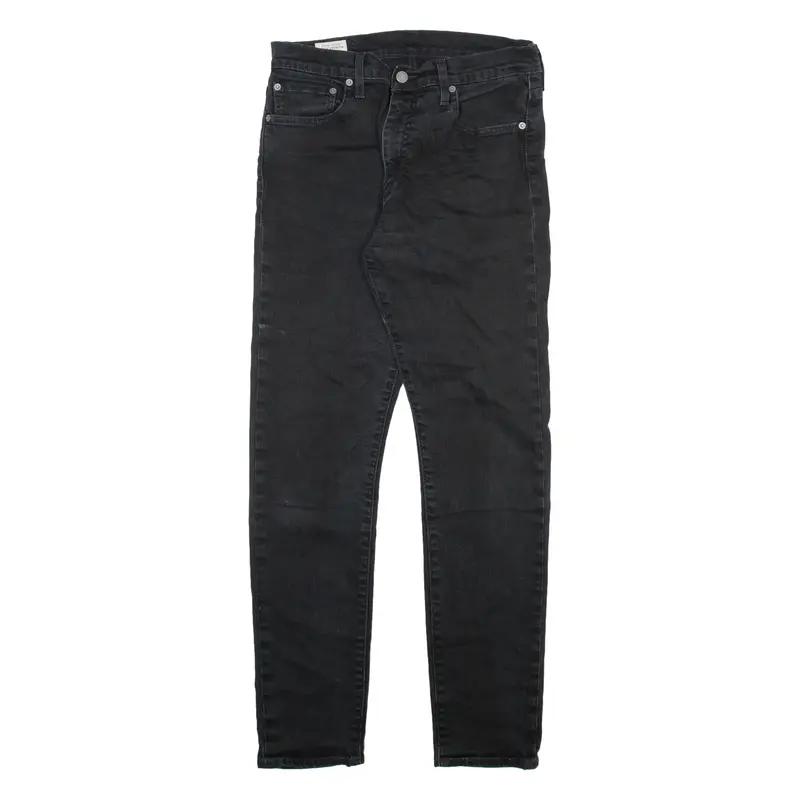 LEVI'S 512 BIG E Jeans Mens Black Slim Tapered W32 L32