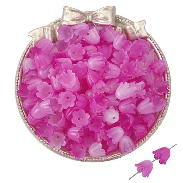 100Pcs Acrylic Bead Caps