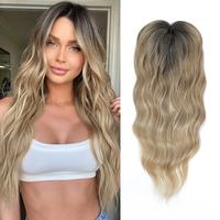 Hair Toppers for Women 20inch Wavy Curl Hair Toppers for Women Toppers Hair Pieces for Women with Thinning Hair Synthetic Cli...